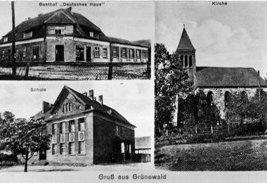 GruenewaldAk2HornSchuleKirche1925Ak